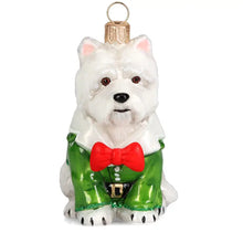 Load image into Gallery viewer, Westie in Christmas Pajamas Ornament