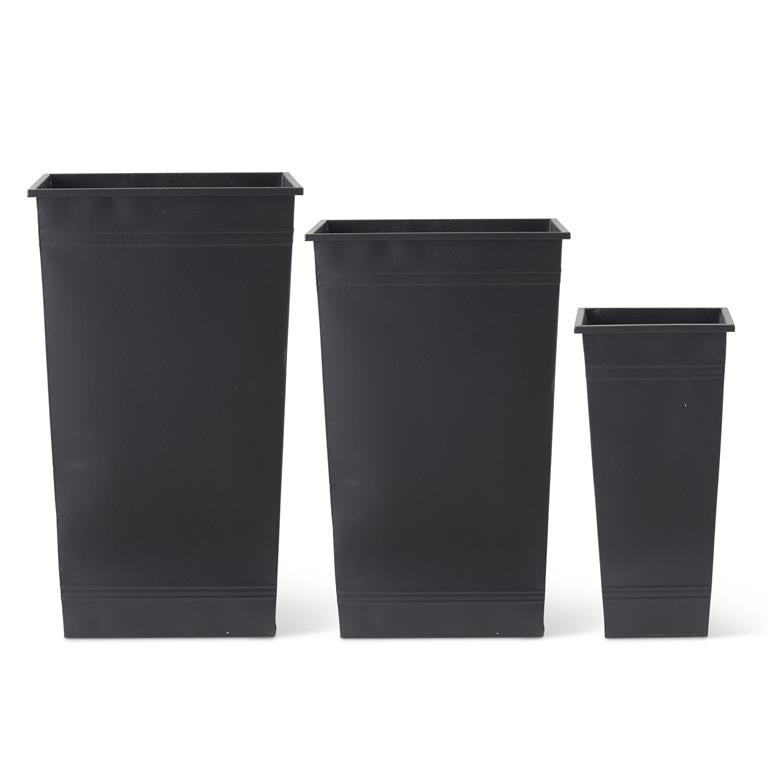 Tall Square Metal Pots