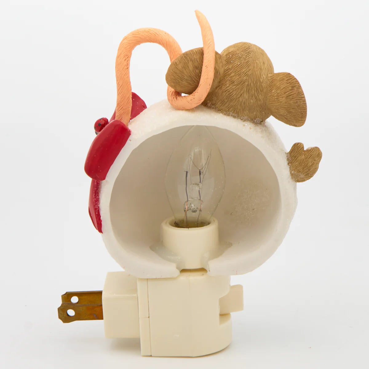 4.5"H Charming Tails Snowball Mouse Night-Light