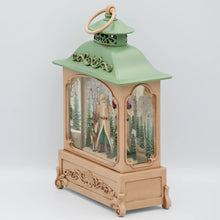 Load image into Gallery viewer, 12"H Confetti Lites Lighted Swirl Lantern with Santa & Reindeer