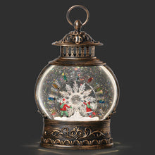 Load image into Gallery viewer, 11" Lighted Swirl Ferris Wheel with Children Snowball Scene