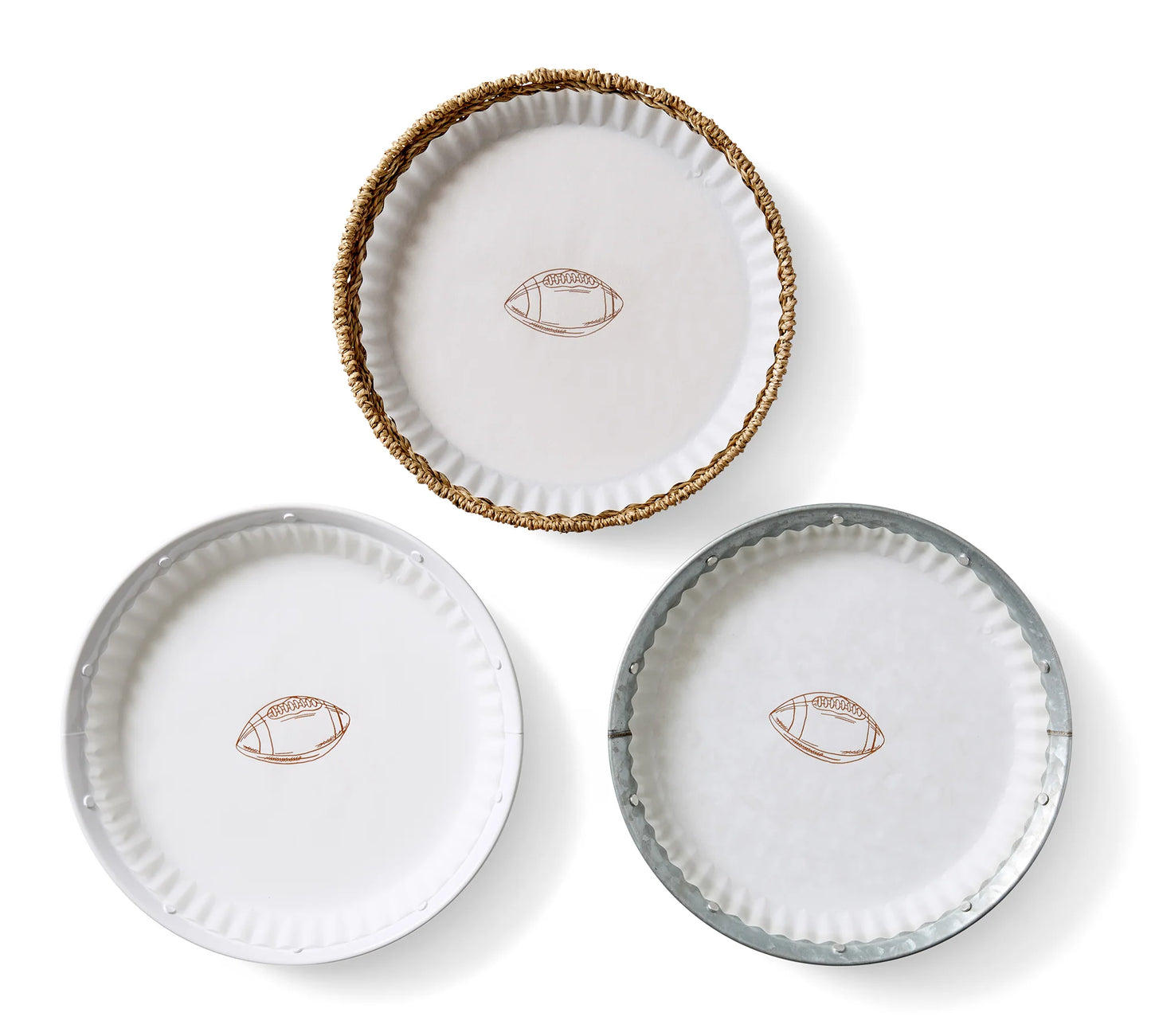 12"x12 Plate Liners- "Touchdown!" preformed plate liners PKG/40