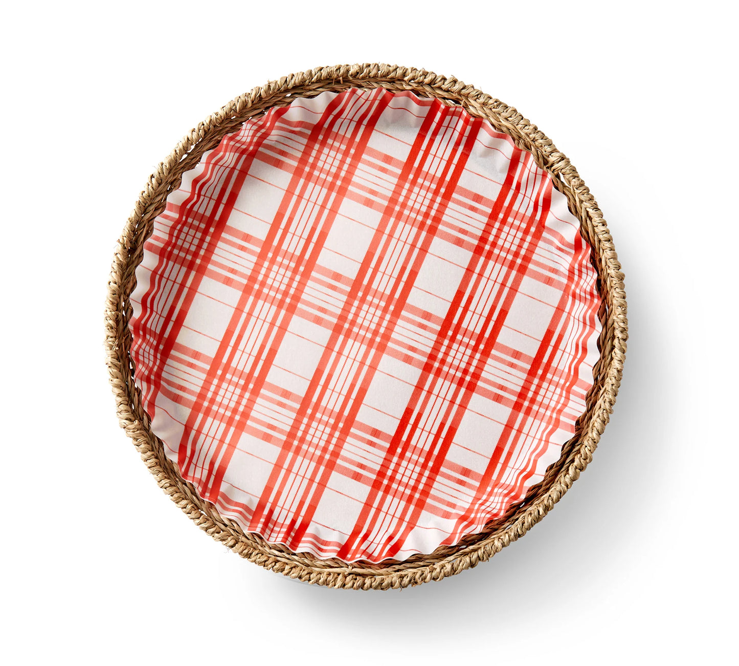 12"x12 Plate Liners- "Red Plaid" preformed plate liners PKG/40