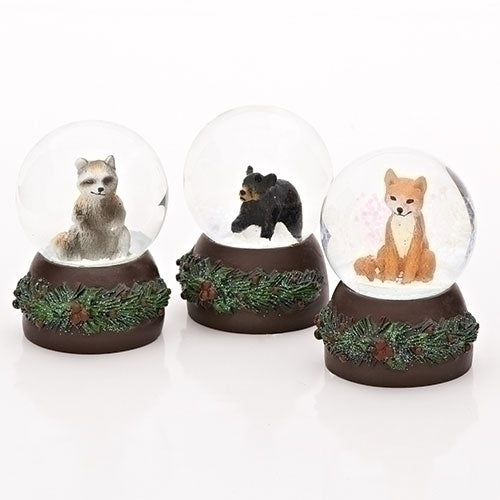 Baby Animal Dome; 3 Assorted Fox, Bear, & Racoon