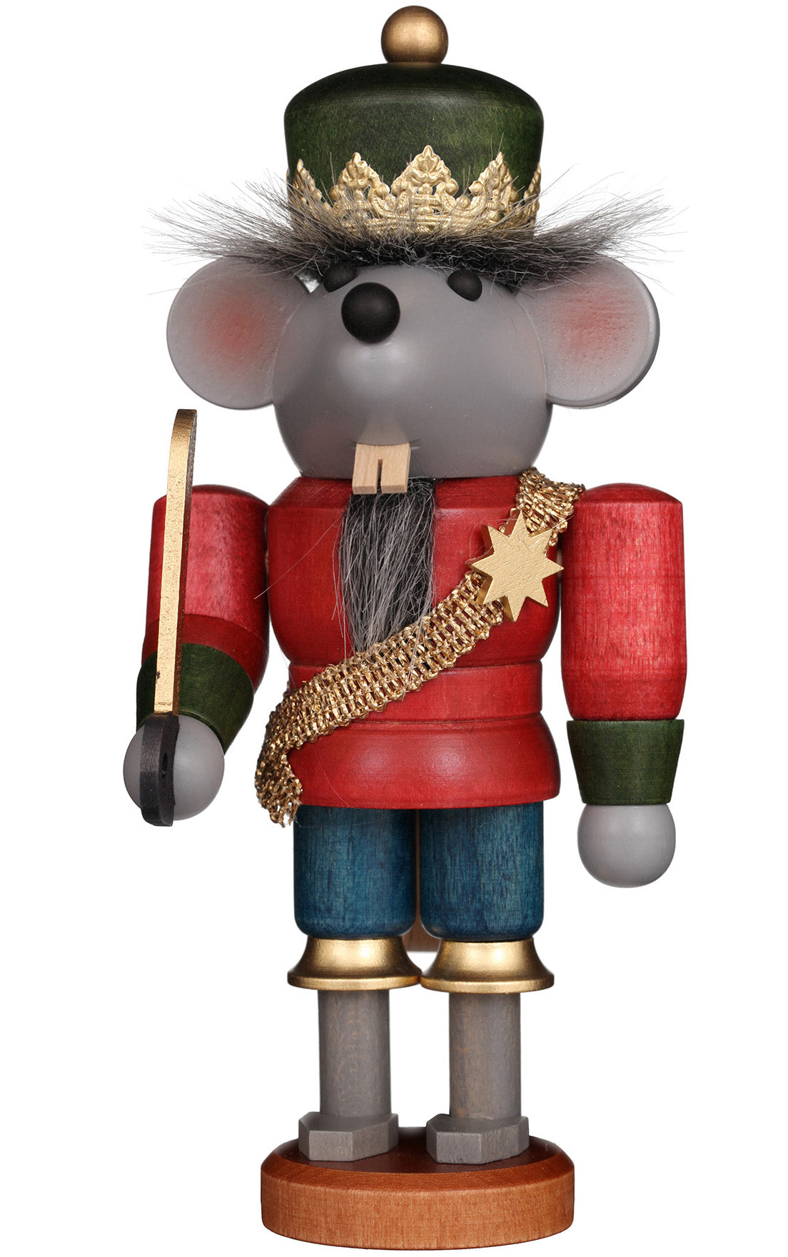 Mouse King w- Sash Nutcracker, 6.75" T