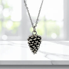 Load image into Gallery viewer, Pine Cone Necklace, Silver or Bronze : Silver