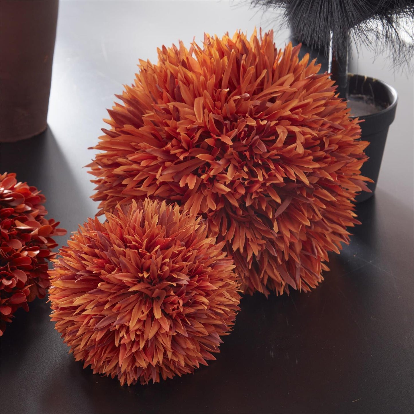 8 Inch Orange Allium Ball