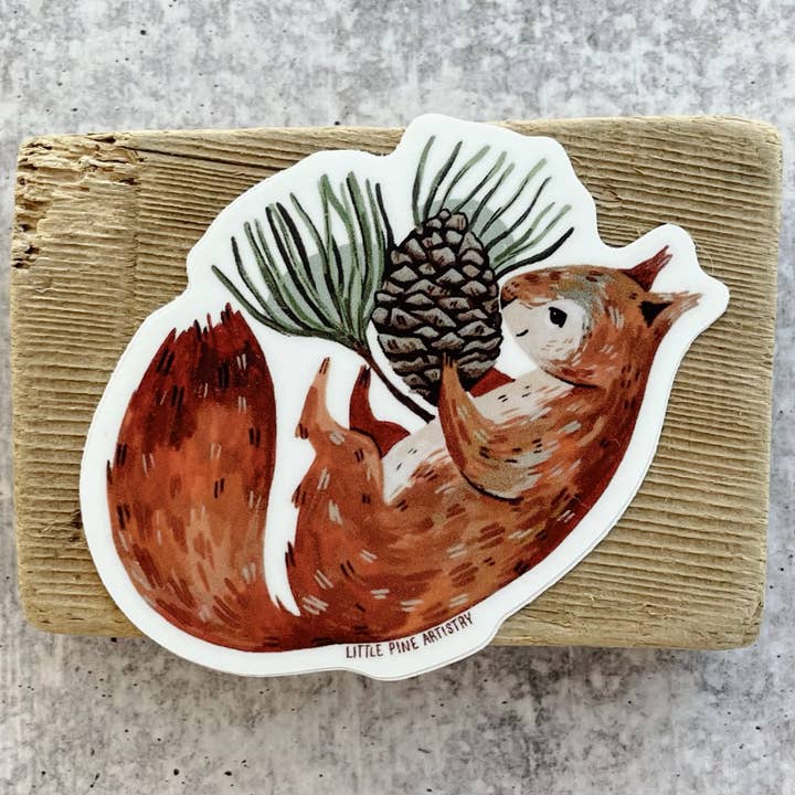 Pine Squirrel Sticker