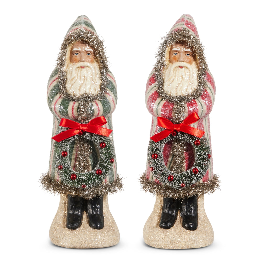 12" Yuletide Stripes Old World Santa