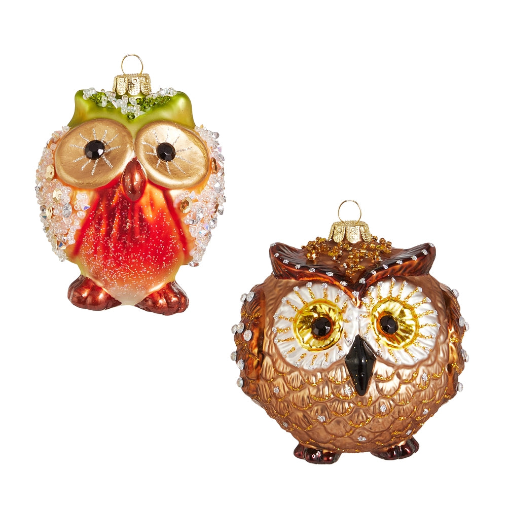 3.5" Jeweled Owl Ornament