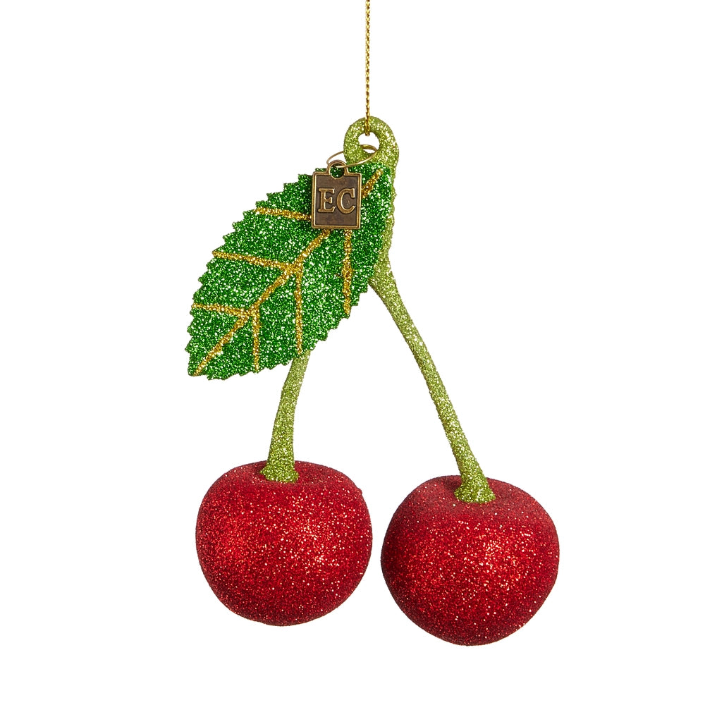 5" Glitter Pop Cherry Cheer Ornament