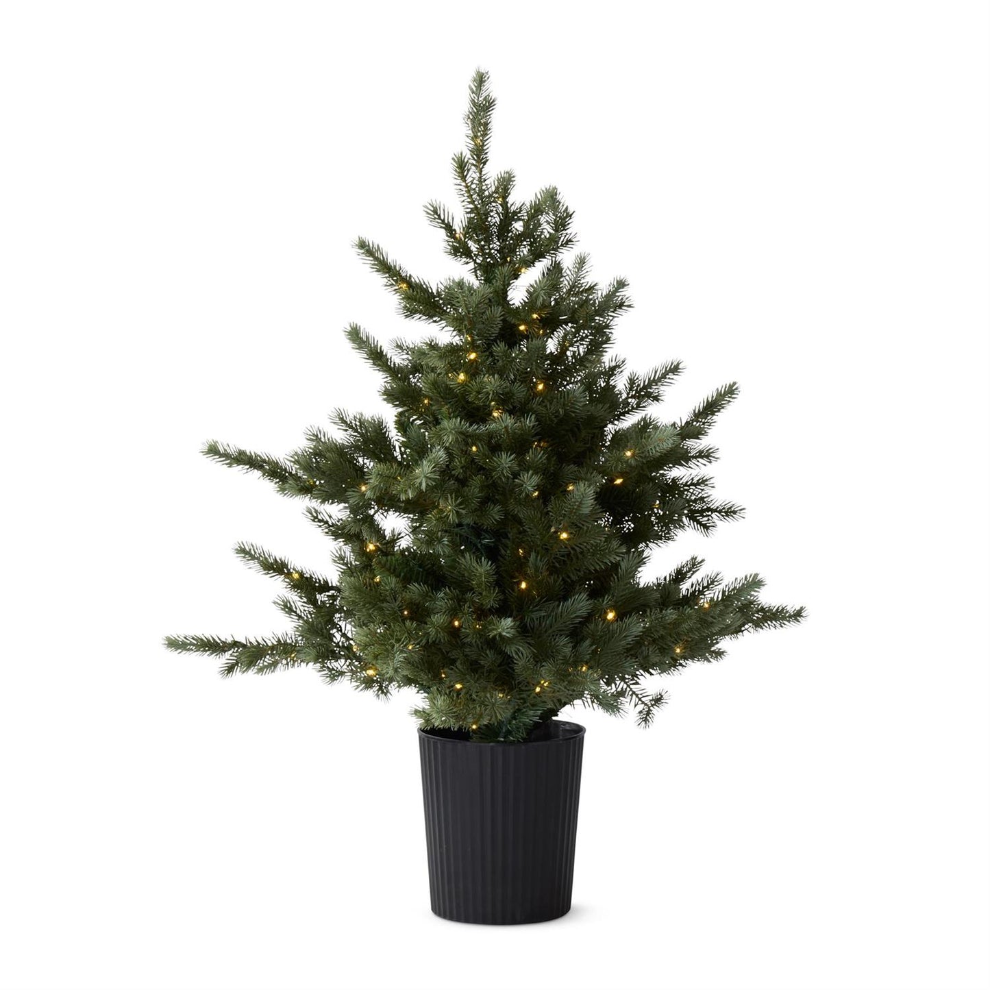 36" LED Pine Tree in Black Pot w/Multi Function Lights