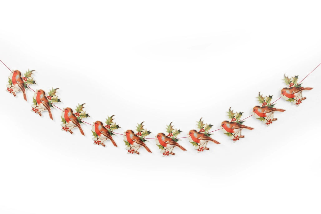9' Robin & Holly Garland