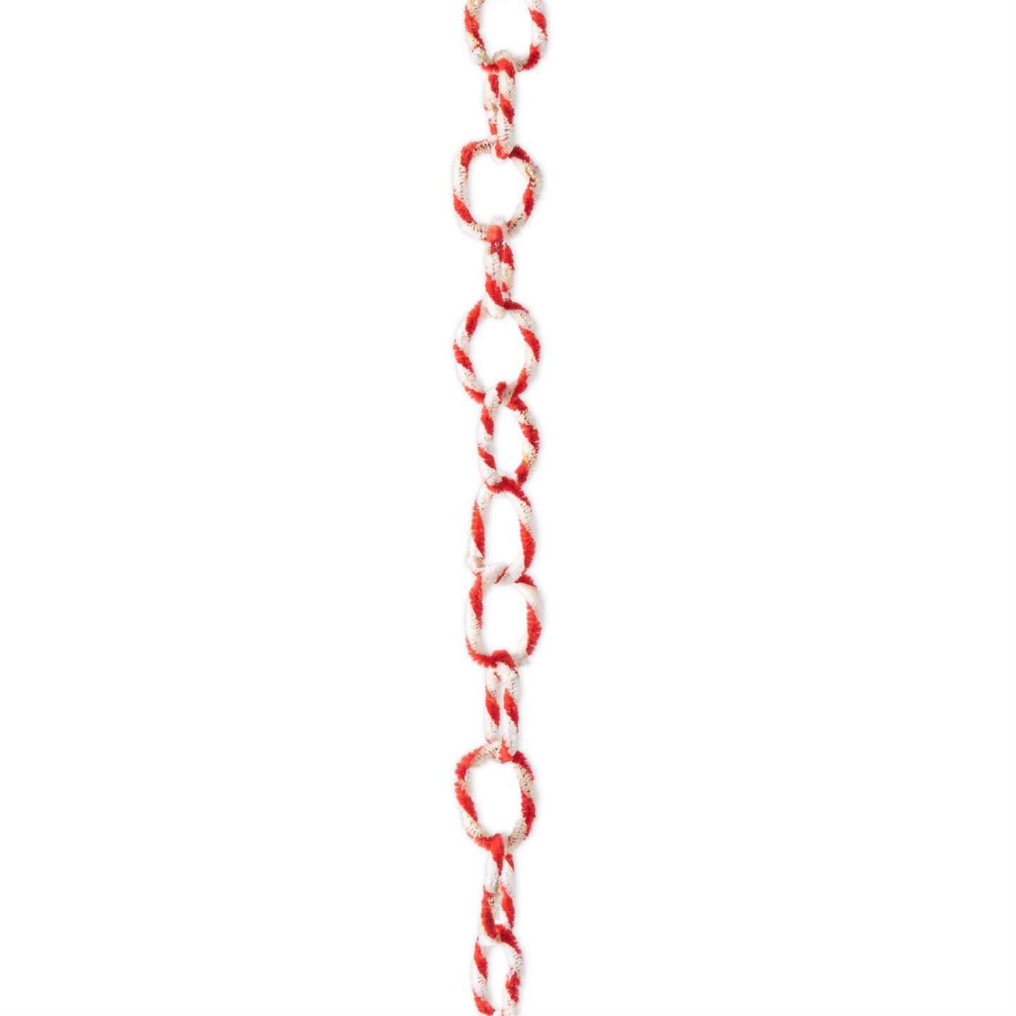 72" Red & White Pipe Cleaner Garland
