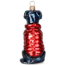 Load image into Gallery viewer, Black Lab in Puffer Coat Ornament