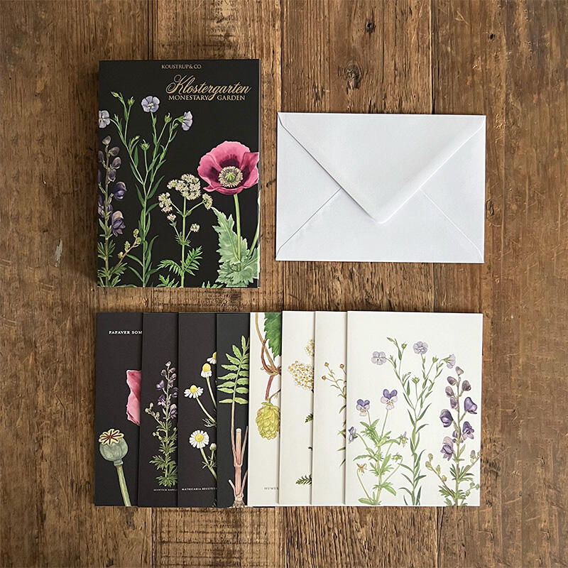 Card Folder- KLOSTERGARTEN - 8 cards w/ Envelopes (german)