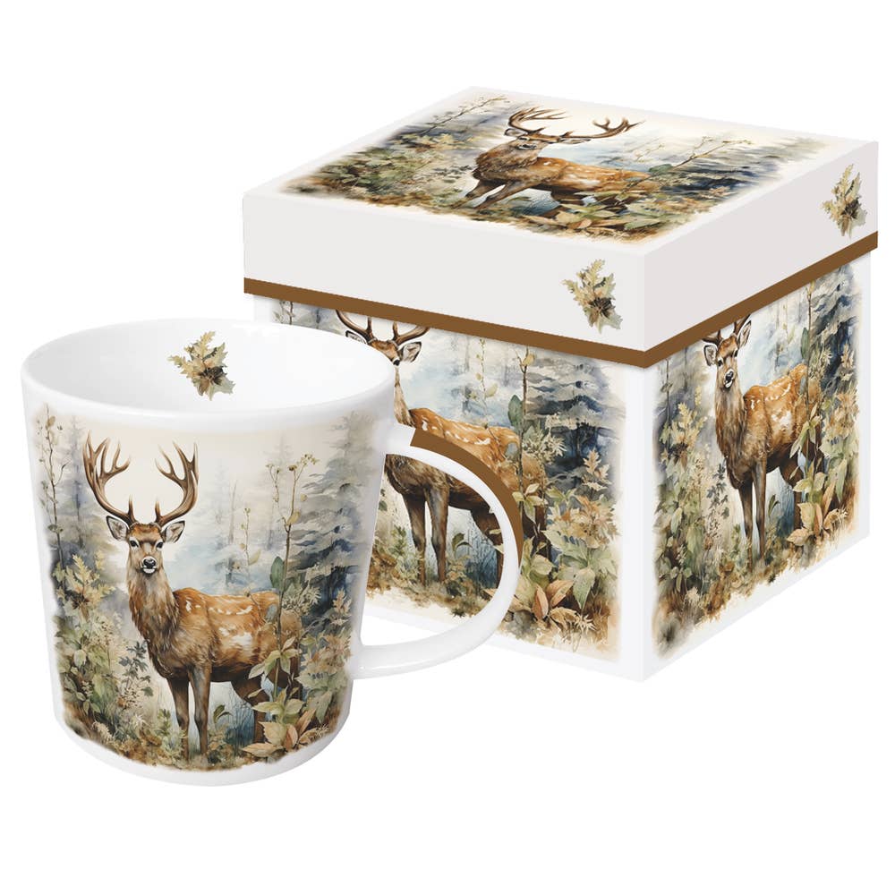 Mug in Gift Box, Deer in the Woods