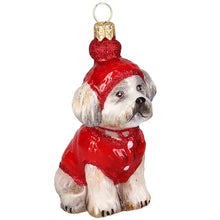 Load image into Gallery viewer, Shih Tzu in Winter Coat and Ski Hat Ornament