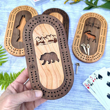 Load image into Gallery viewer, Wildlife Mini Travel Cribbage Board
