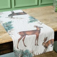 18x54 Wild Animals Linen Table Runner