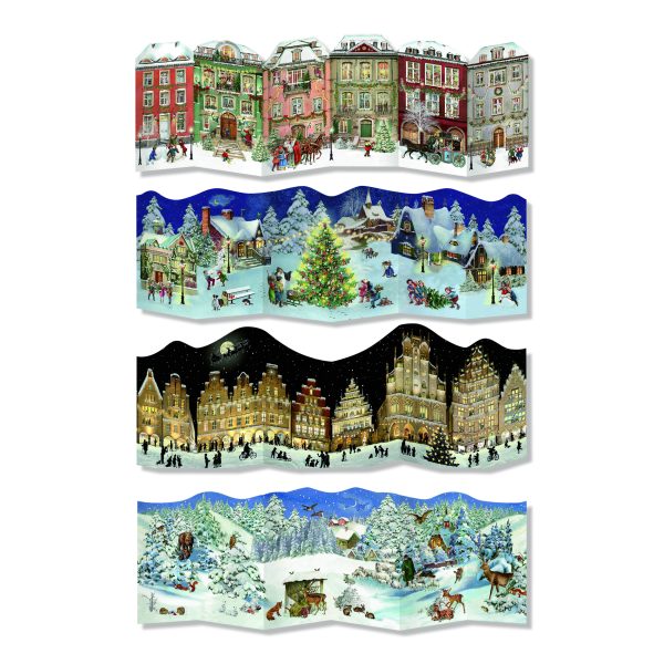 Town and Country Folding Advent Calendar Cards