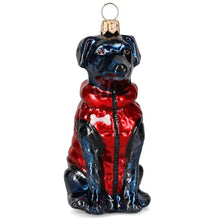 Load image into Gallery viewer, Black Lab in Puffer Coat Ornament
