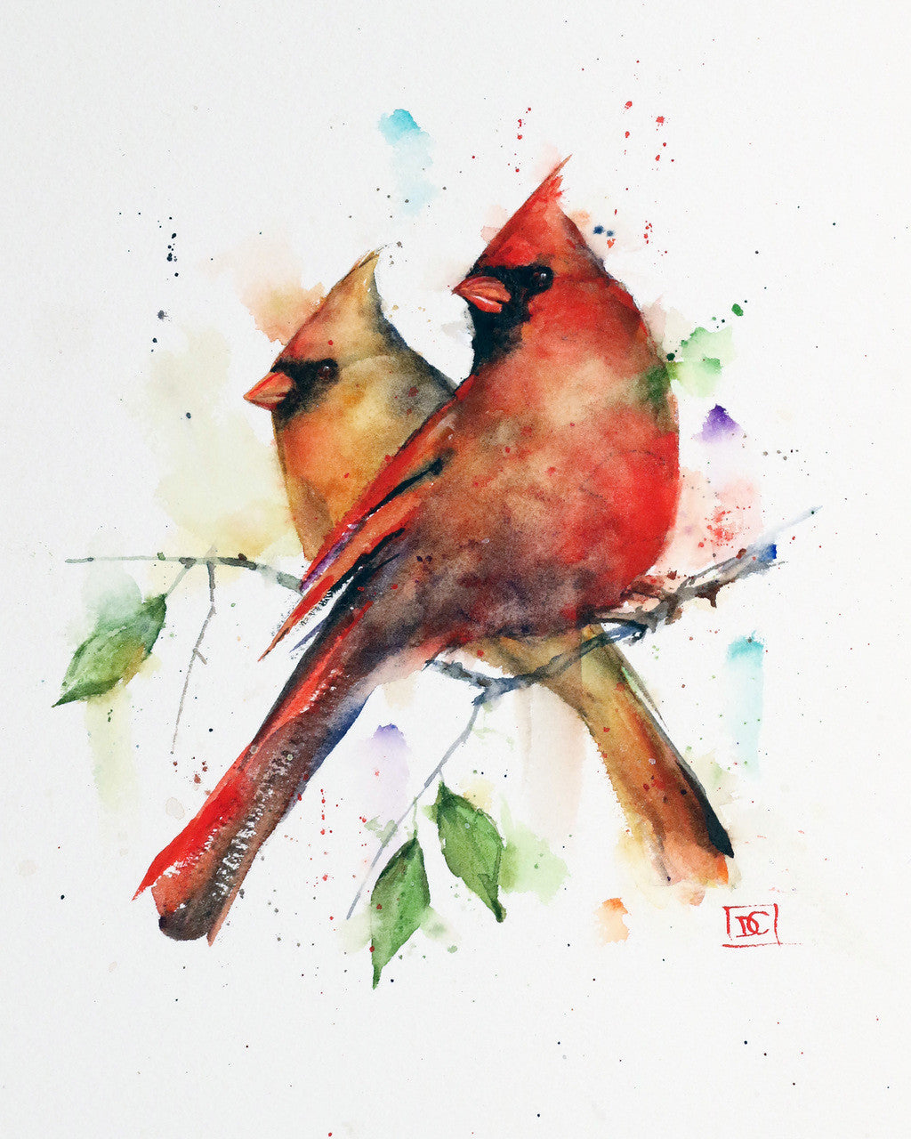 5 x 7" Greeting Card 'CARDINAL PAIR'