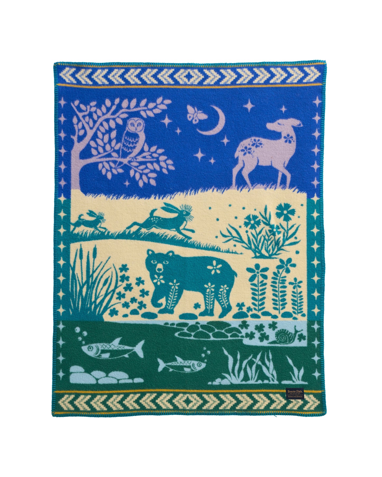 Folk Forest Crib Blanket, 32x44