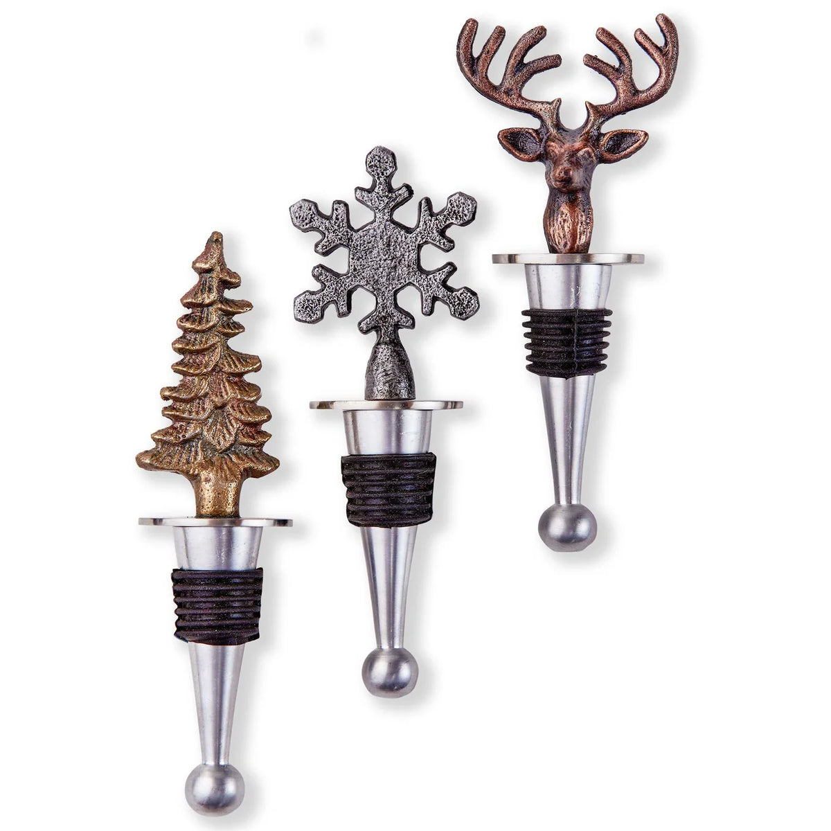Holiday Bottle Stopper Assortment Of 3