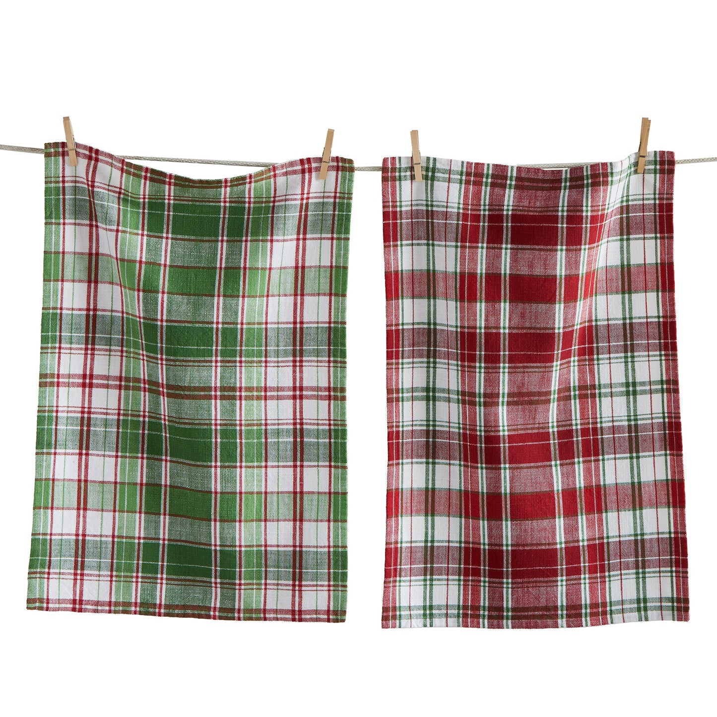 Winter Plaid Dishtowel S/2
