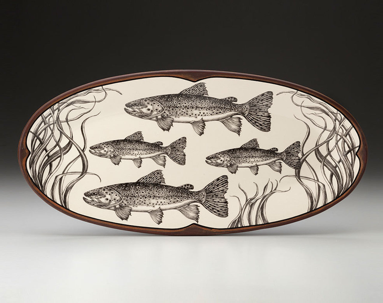 Laura Zindel Fish Platter- Brown Trout
