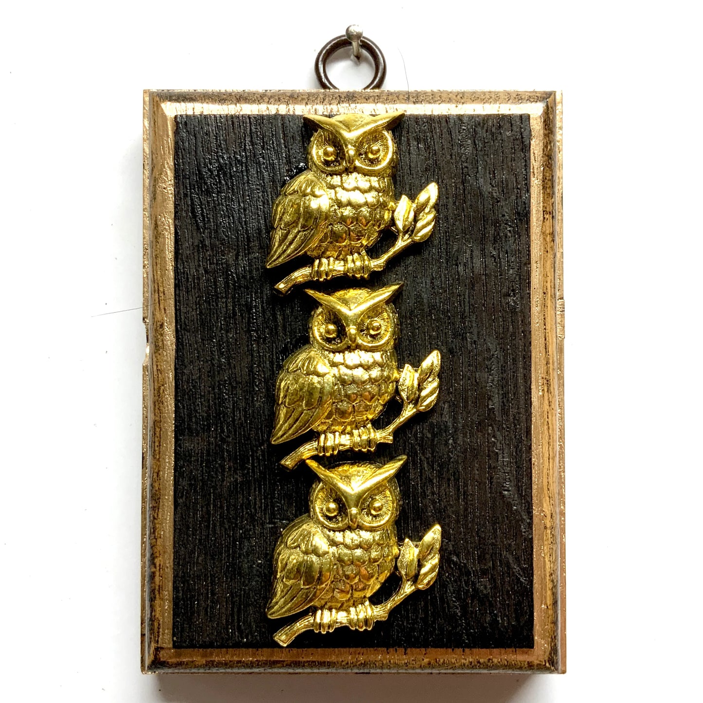 Bourbon Barrel Frame with Owls (3.25" wide)