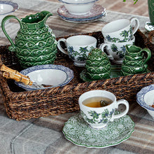 Load image into Gallery viewer, Jardins Du Monde Green Creamer/Sugar Set