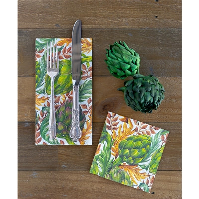 Autumnal Artichokes Cocktail Napkin pk/20
