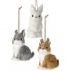 4" Faux Fur Winter Rabbit Ornament