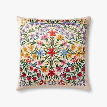 Load image into Gallery viewer, Floral Medallion 22" x 22 Cream Pillow