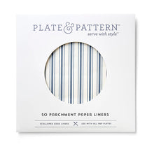 Load image into Gallery viewer, 12"x12 Plate Liners- " SEASCAPE BLUE" flat plate liners PKG/50