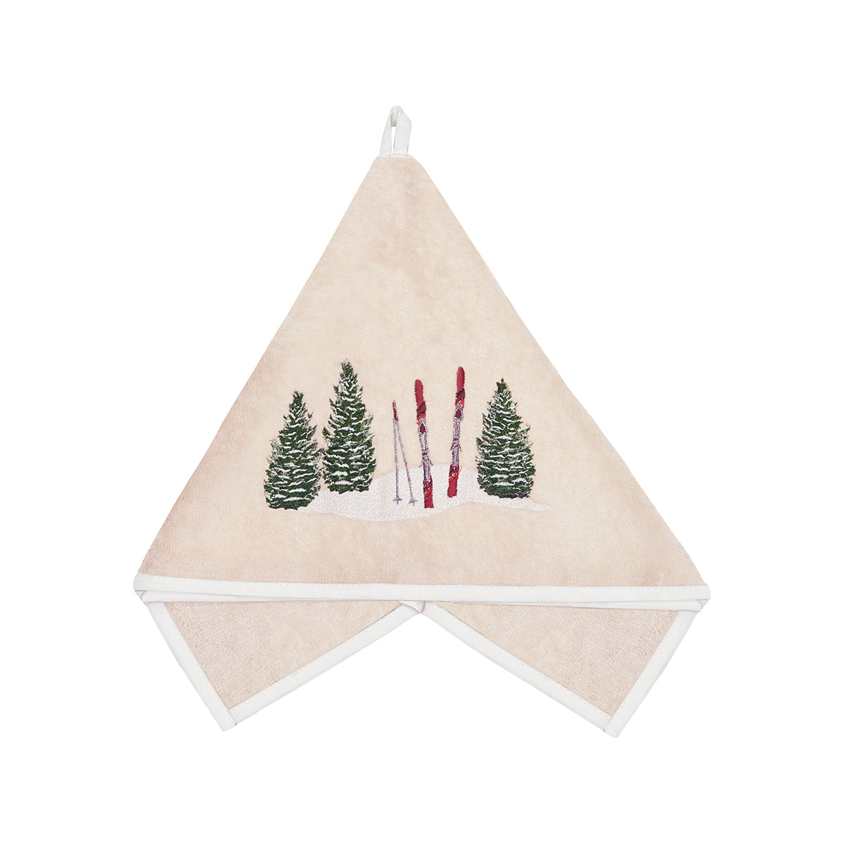 Ski Mountain Terrycloth Guest Towel, 25x25"