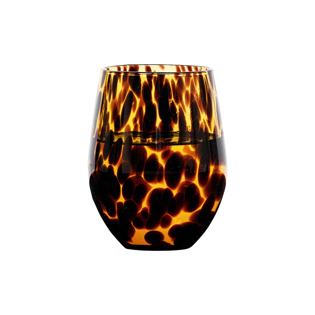 15 oz. Tortoiseshell Stemless Wine Glass
