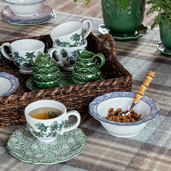 Jardins Du Monde Green Creamer/Sugar Set