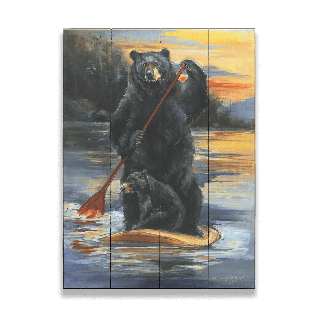Paddleboard Bear, 23x31