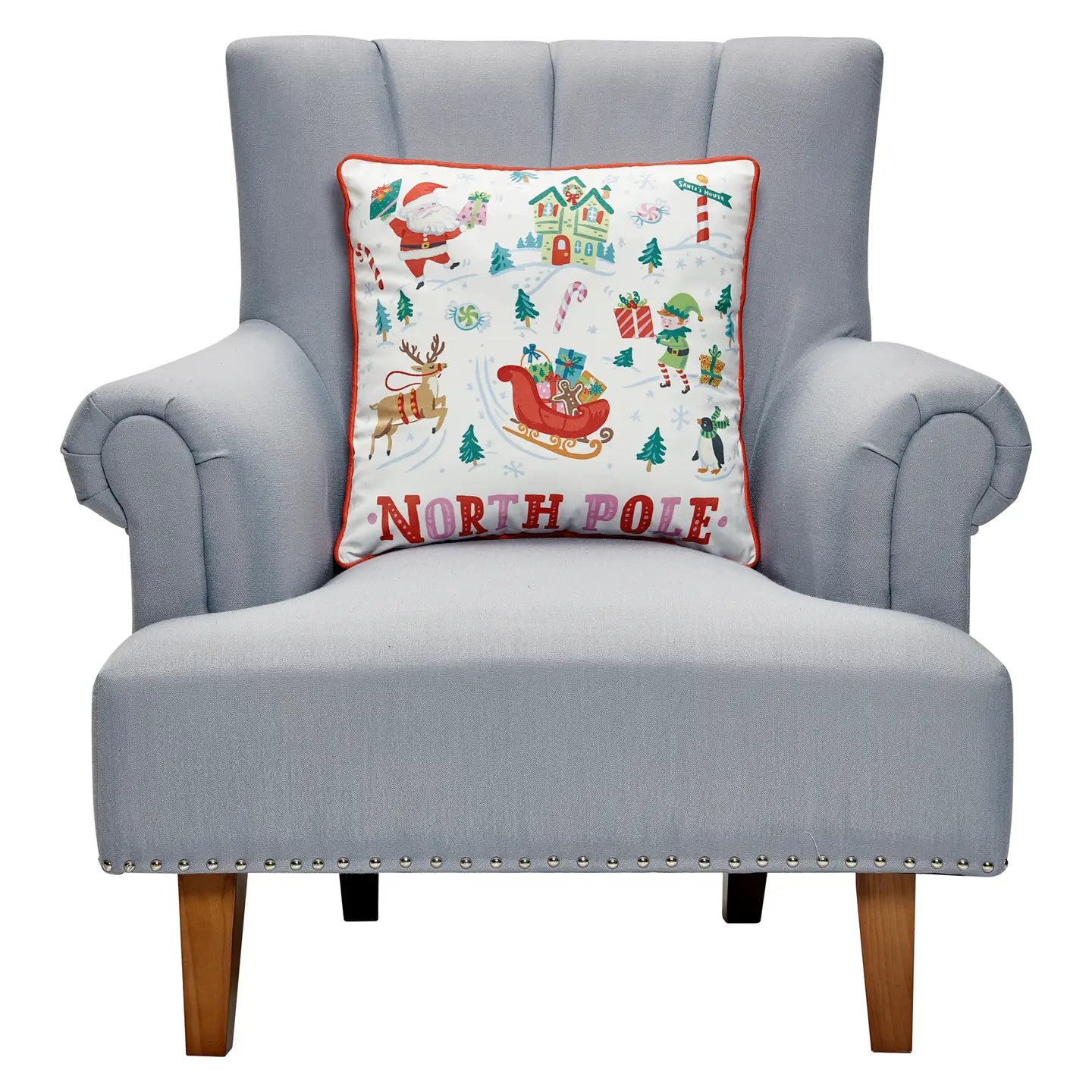 North Pole Printed Pillow