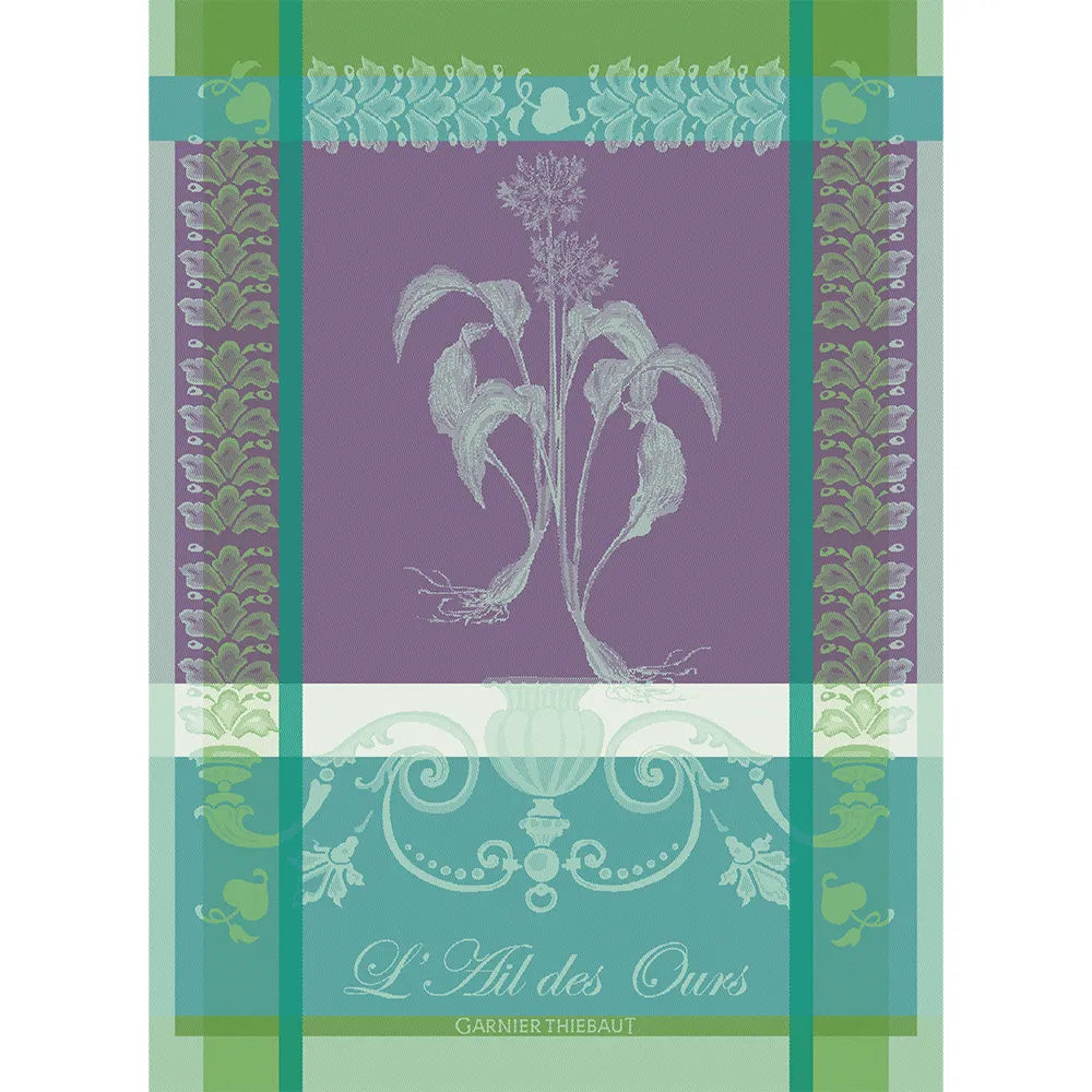Ail Des Ours Emeraude Jacquard 22"x 30 Kitchen Towel