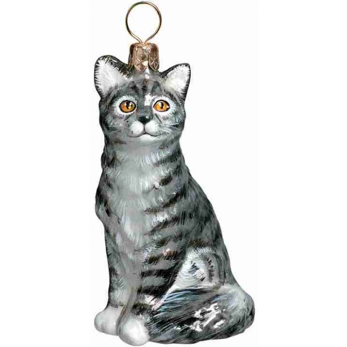 American Shorthair Gray Ornament