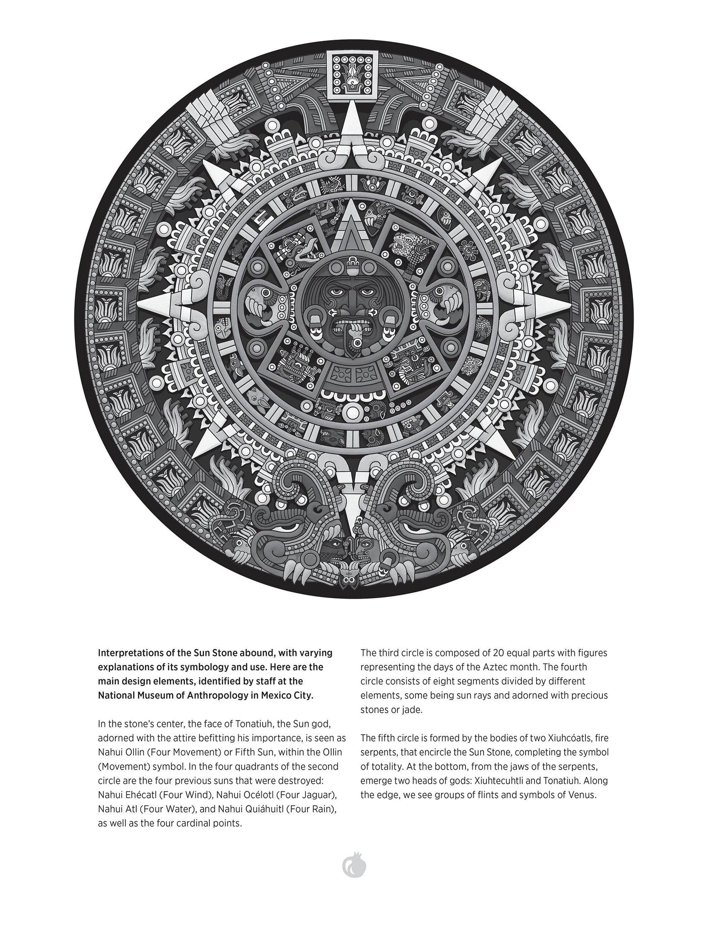 Michael Angulo: Aztec Sun Stone 1000-Piece Circular Jigsaw Puzzle