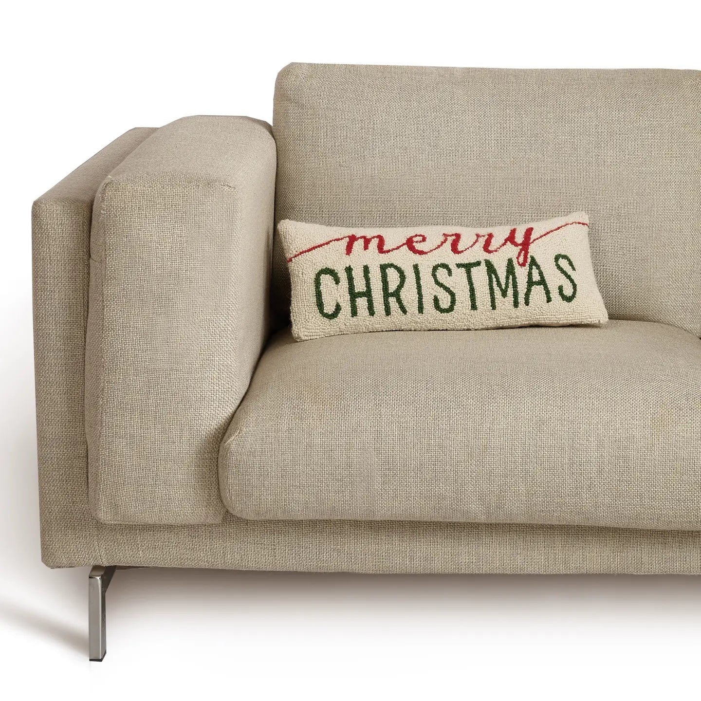 Merry Christmas Hook Pillow, 20x8
