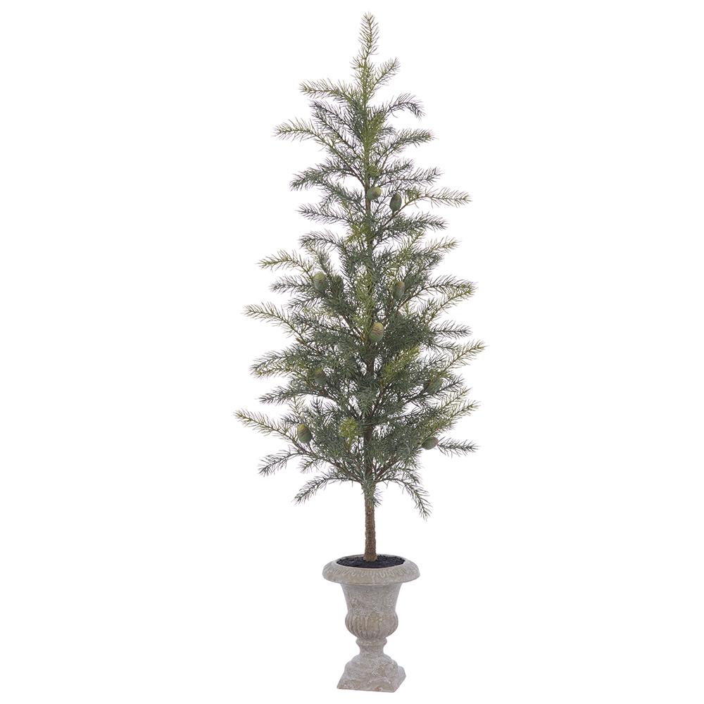 52" Douglas Fir Tree in Paper Mache Urn