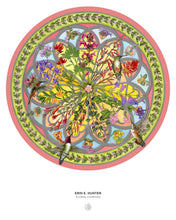 Load image into Gallery viewer, Erin E. Hunter: Floral Compass 500-Piece Circular Jigsaw Puzzle