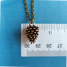 Load image into Gallery viewer, Pine Cone Necklace, Silver or Bronze : Silver