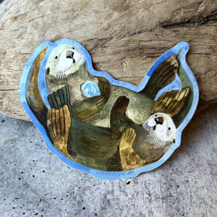 Underwater Otter Sticker